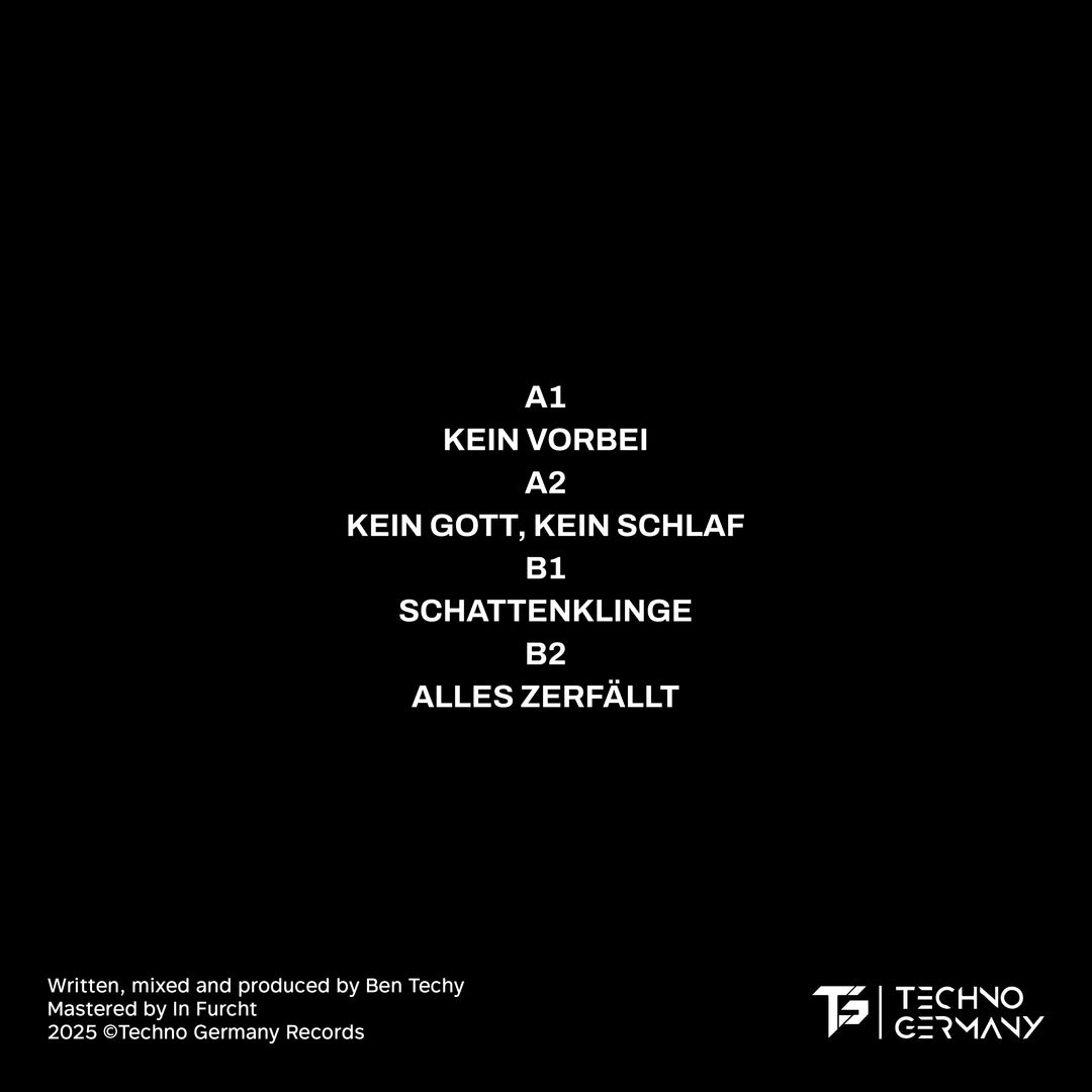 Ben Techy - Kein Vorbei EP 12" Limited Edition Vinyl - Techno Germany
