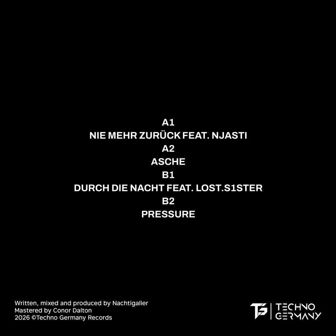 Nachtigaller - Nie mehr zurück EP 12" Limited Edition Vinyl - Techno Germany